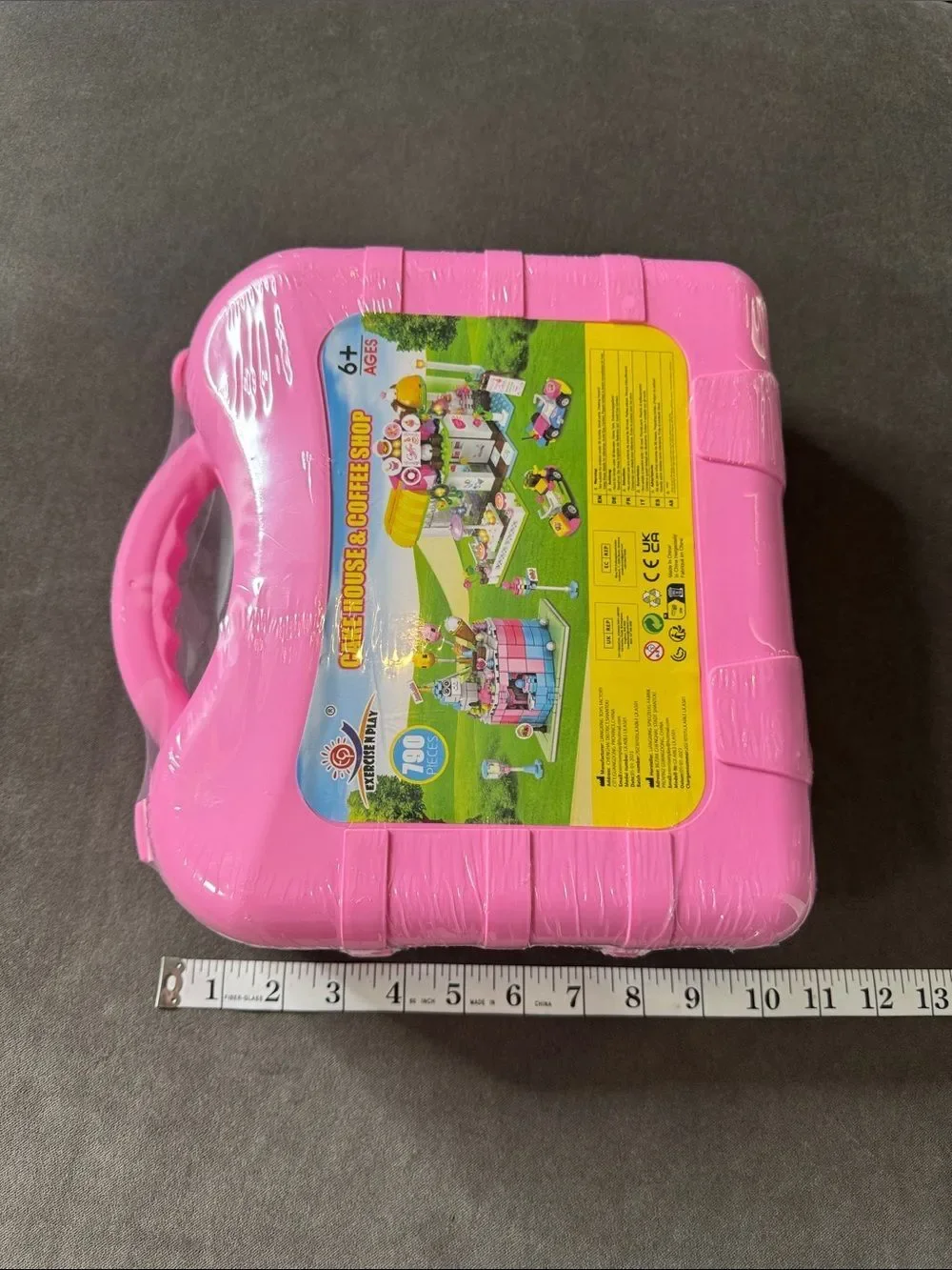 Cake House & Coffee Shop Building Blocks Set in Pink Carry Case ages 6+ NEW